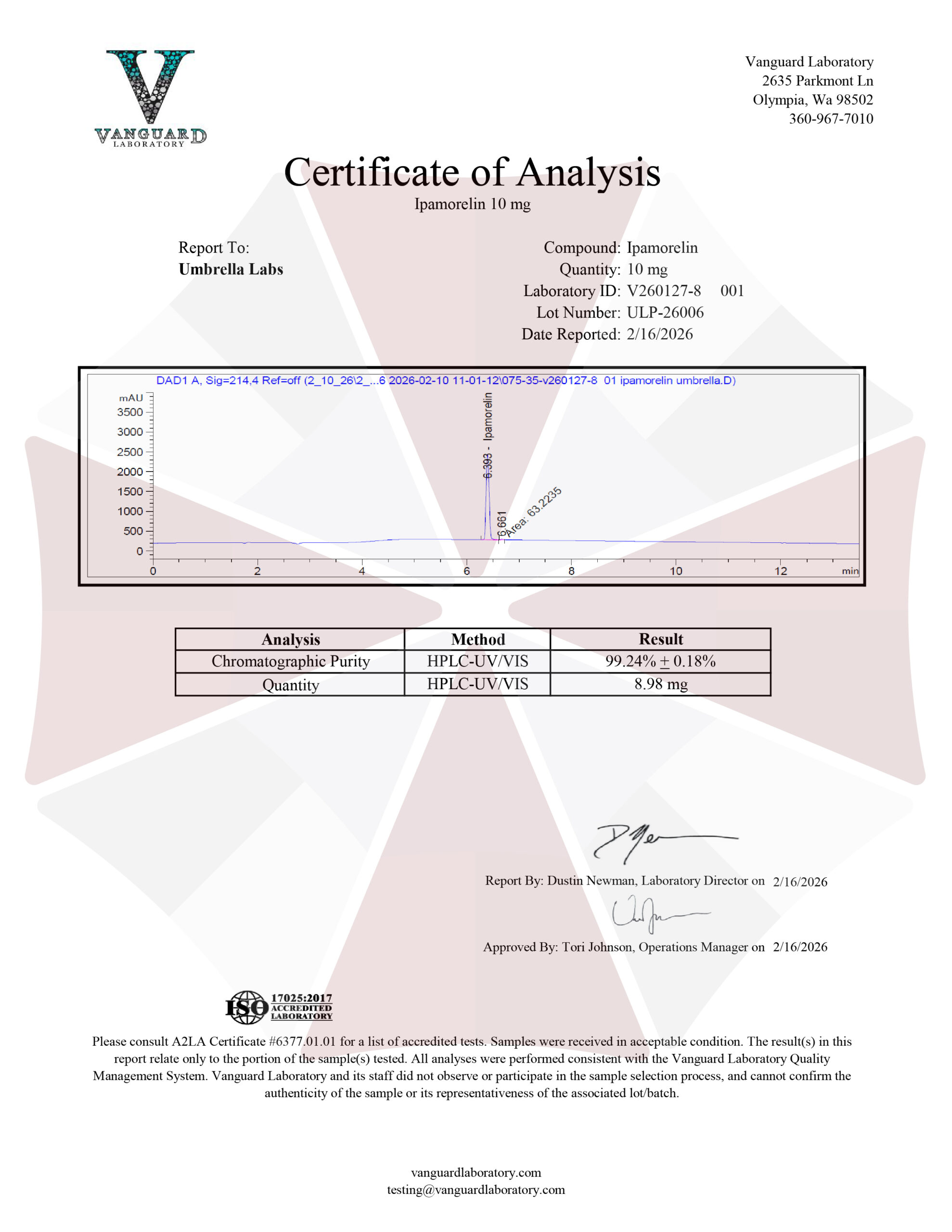 ipamorelin certificate of analysis Ipamorelin: A Scientific Perspective on a Selective Growth Hormone  Secretagogue main image 0