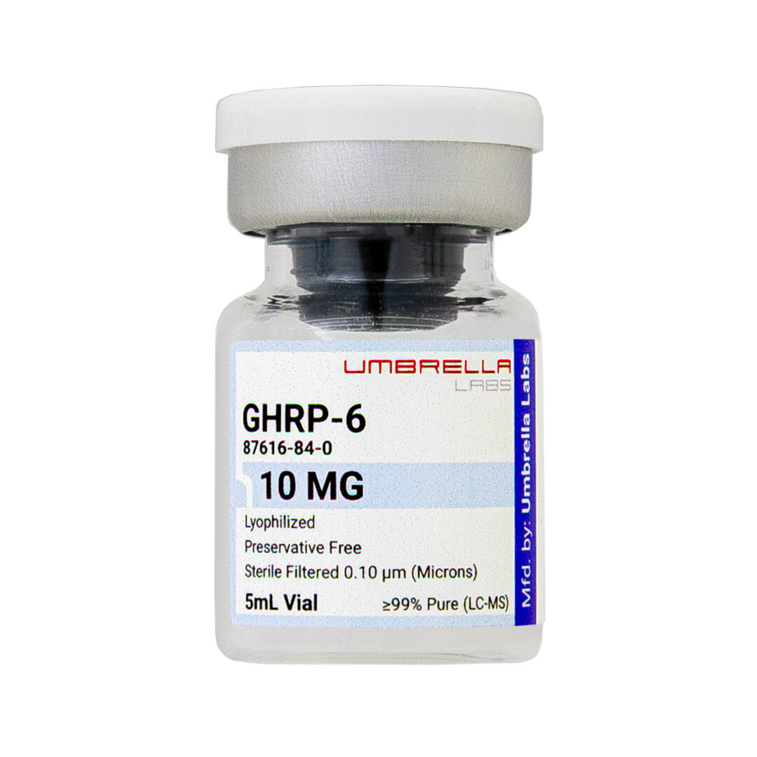 igf 1 lr3 and ghrp 6 together GHRP-6 PEPTIDE (GROWTH HORMONE RELEASING PEPTIDE 6) 5MG/10MG VIAL –  UMBRELLA Labs