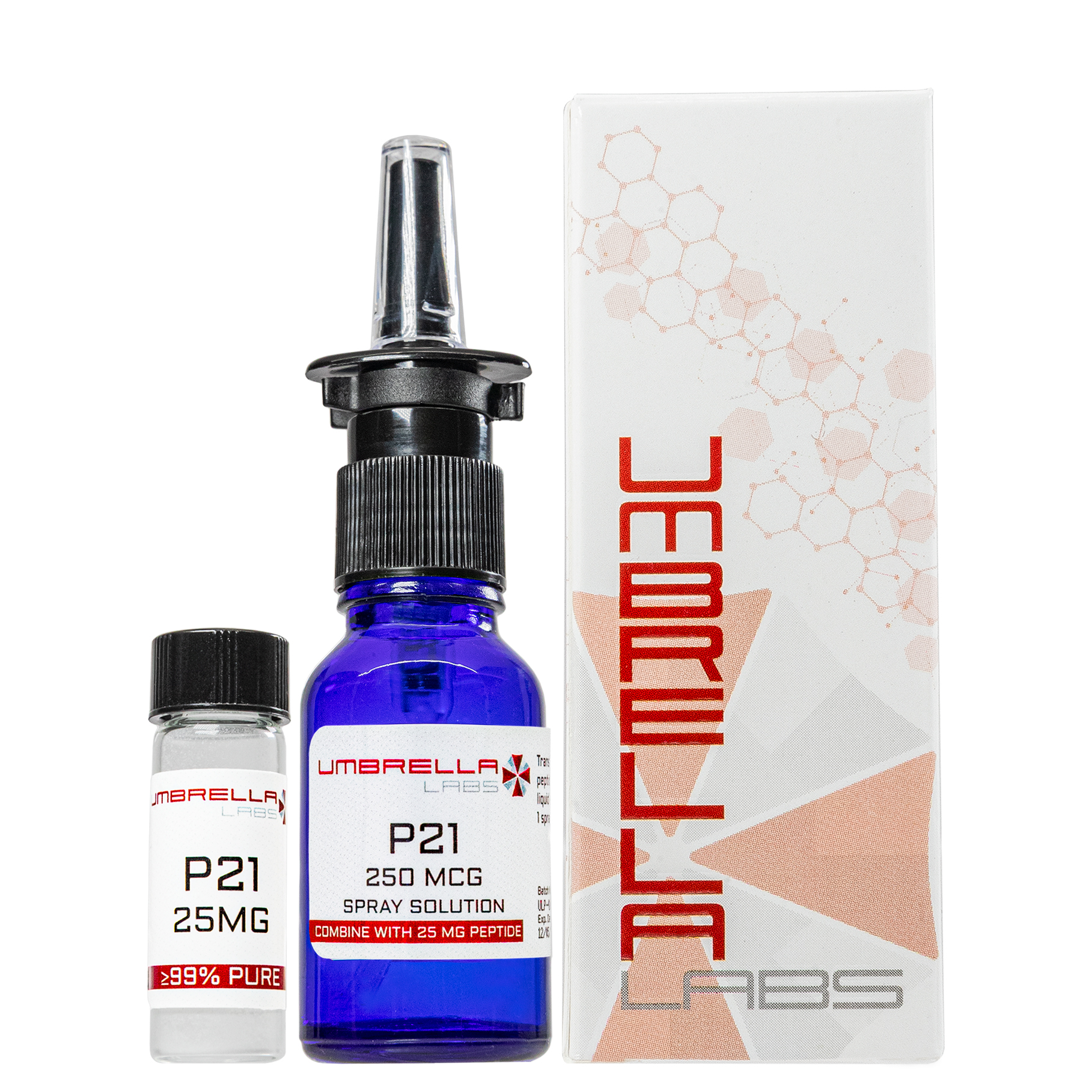 P21 PEPTIDE LIQUID SPRAY 15ML BOTTLE (250MCG/SPRAY, 25MG