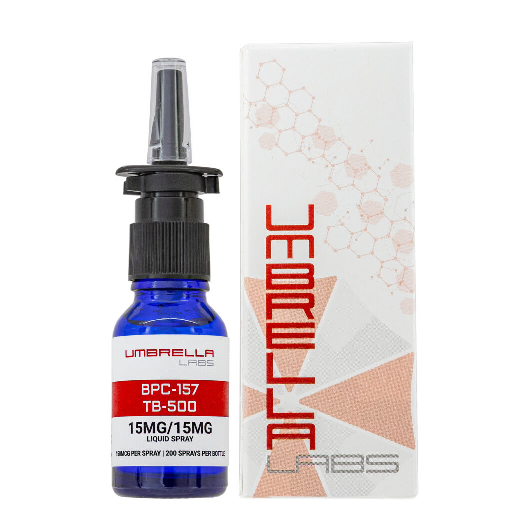 BPC-157/TB-500 BLEND 30MG PEPTIDE LIQUID SPRAY 30ML BOTTLE (150MCG/SPRAY, 15MG TOTAL) – UMBRELLA Labs