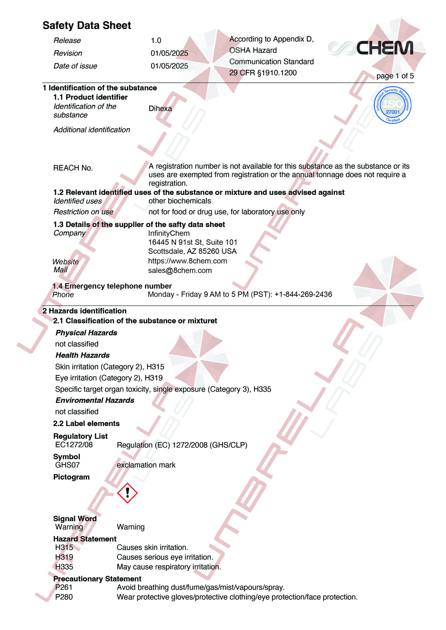 UmbrellaLabs_MSDS_Dihexa (WM)01-05-25-01