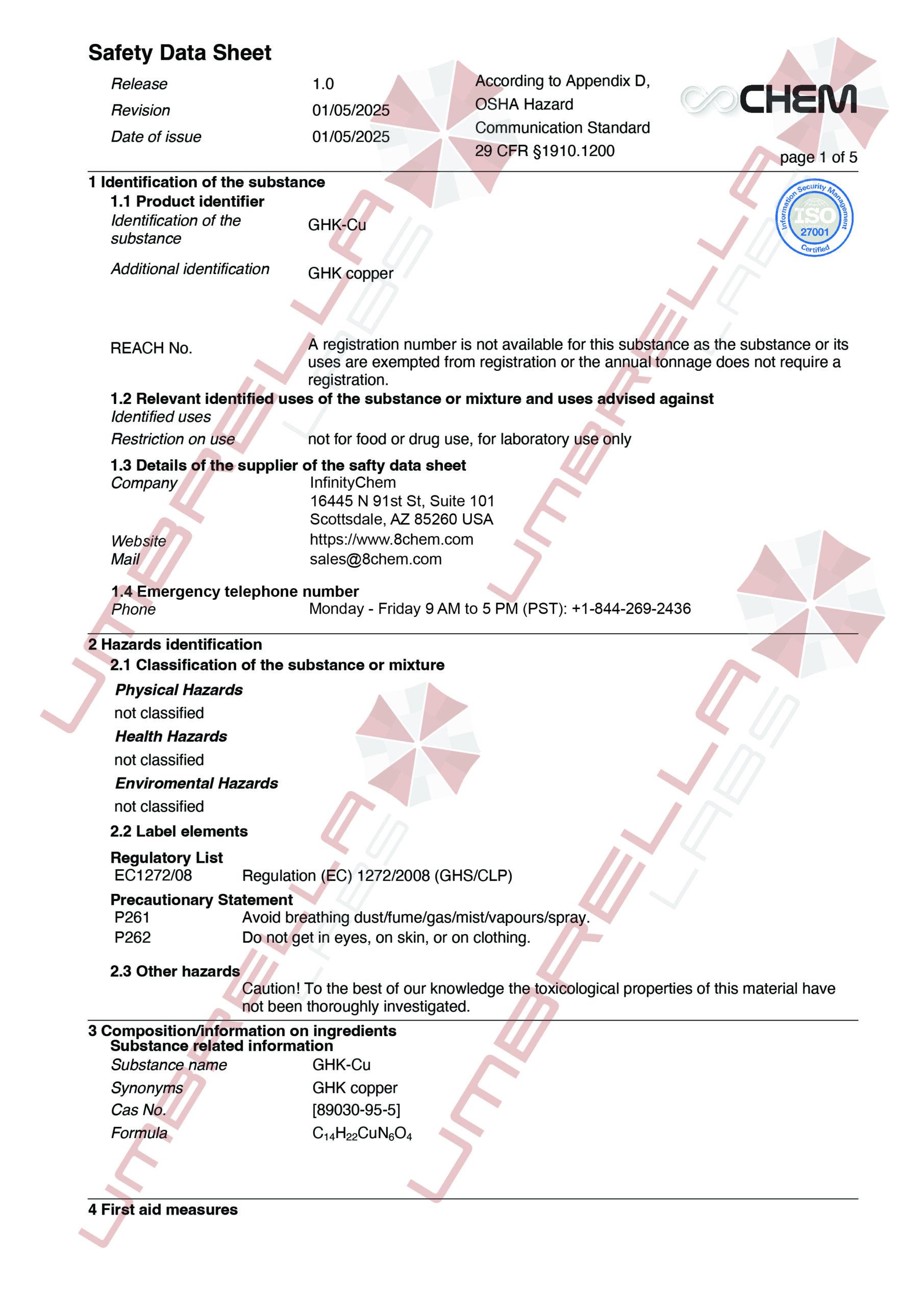 UmbrellaLabs_MSDS_GHK-Cu Copper (WM)01-05-25-01