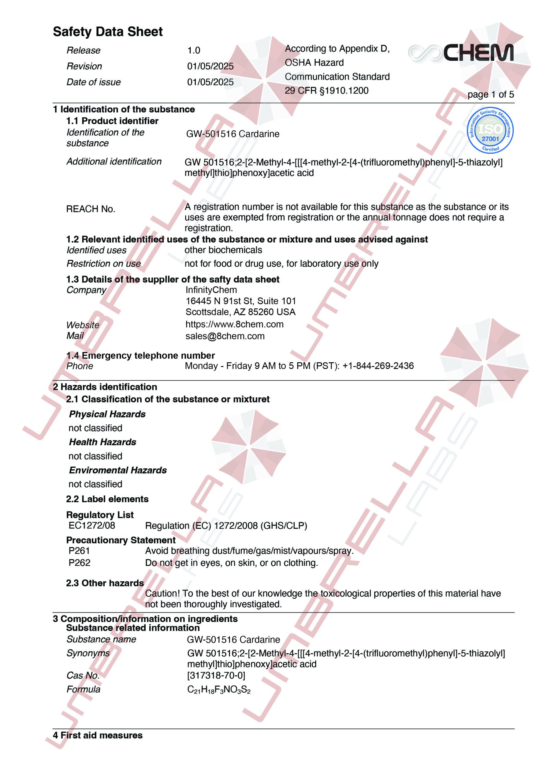 UmbrellaLabs_MSDS_GW-501516 Cardarine (WM)01-05-25-01