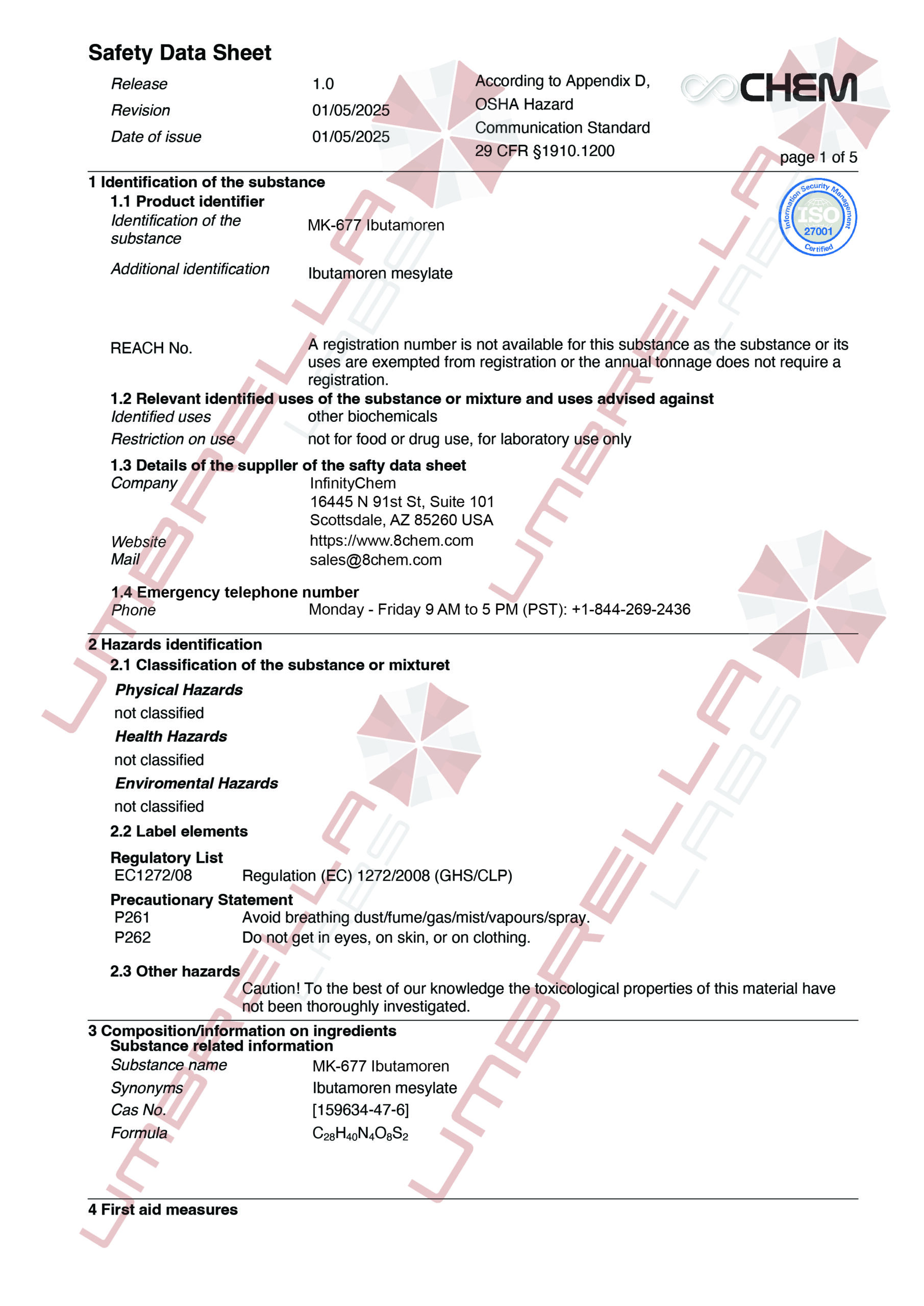 UmbrellaLabs_MSDS_MK-677 Ibutamoren (WM)01-05-25-01