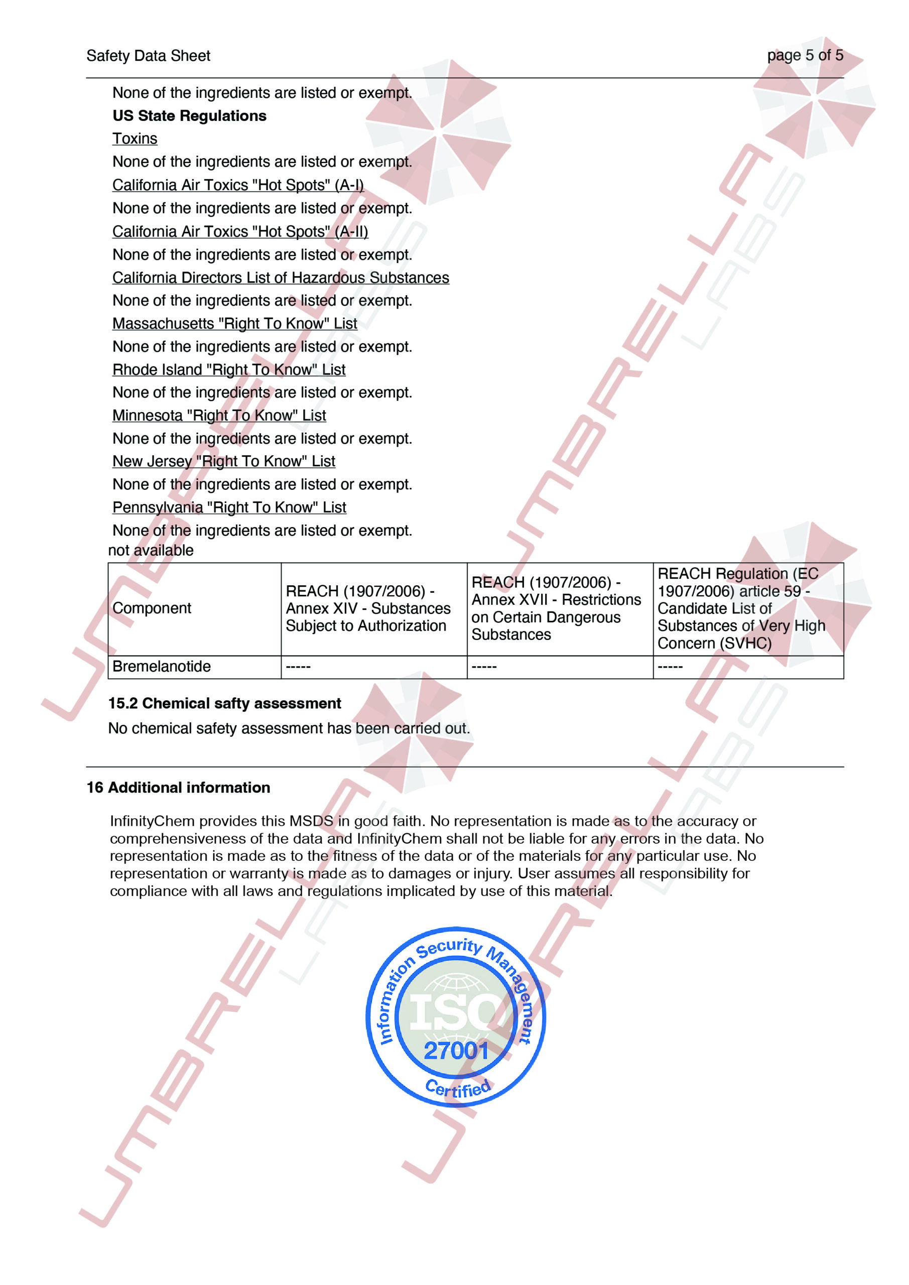 UmbrellaLabs_MSDS_PT-141 Bremelanotide (WM)01-05-25-05