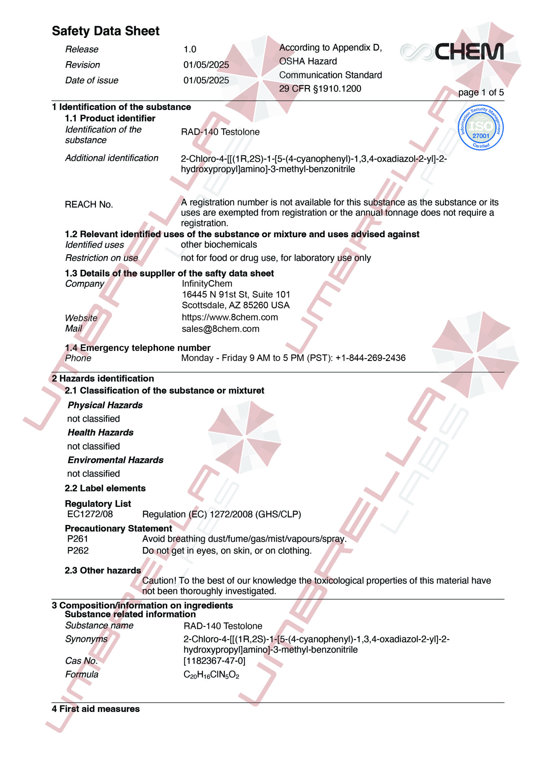 UmbrellaLabs_MSDS_RAD140 Testolone (WM)01-05-25-01