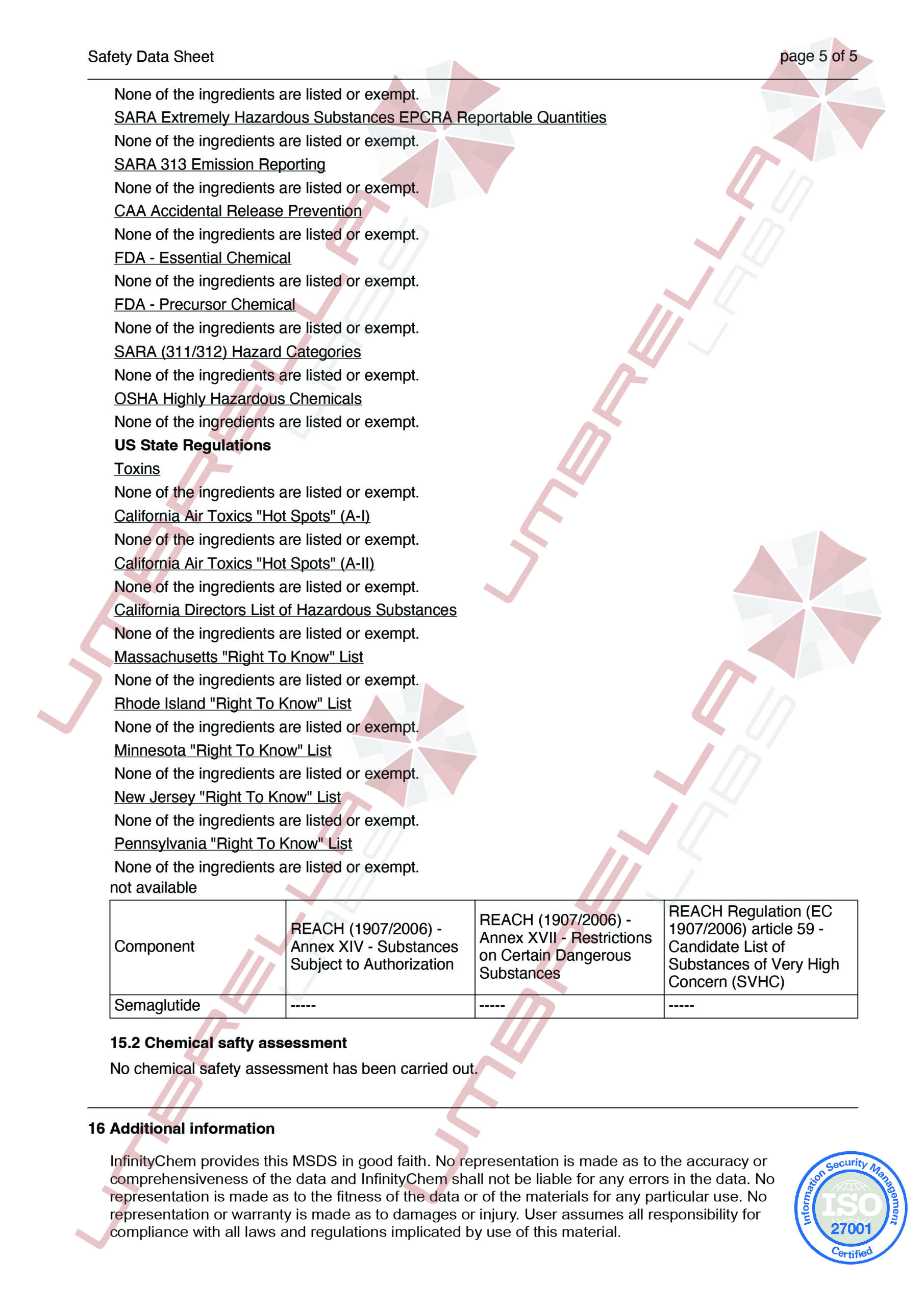 semaglutide information sheet Semaglutide – UMBRELLA Labs