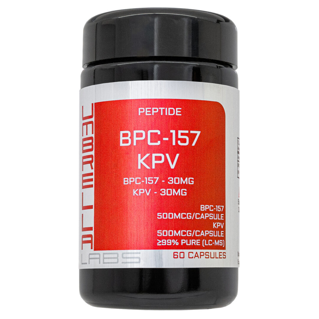 BPC-157/KPV BLEND PEPTIDE POWDER (60 CAPSULES) (BPC-157 500MCG/CAPSULE, KPV 500MCG/CAPSULE)