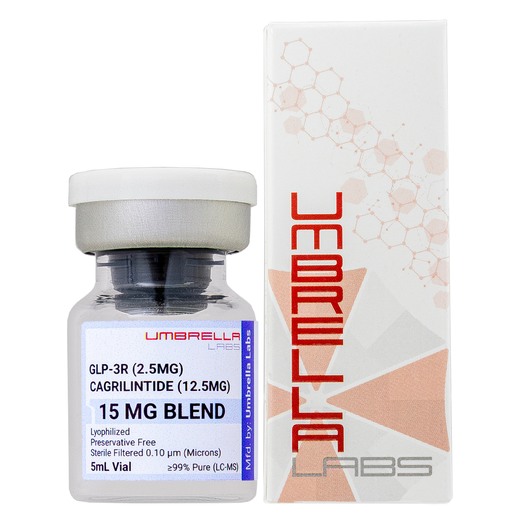 CAGRILINTIDE/GLP-3R BLEND PEPTIDE (12.5MG/2.5MG) 15MG VIAL 5MG — the vendor's own product photo